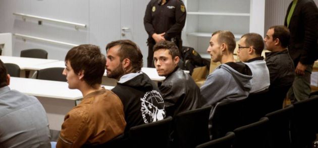 Raperos de 'La Insurgencia' durante el juicio Raperos de 'La Insurgencia' durante el juicio