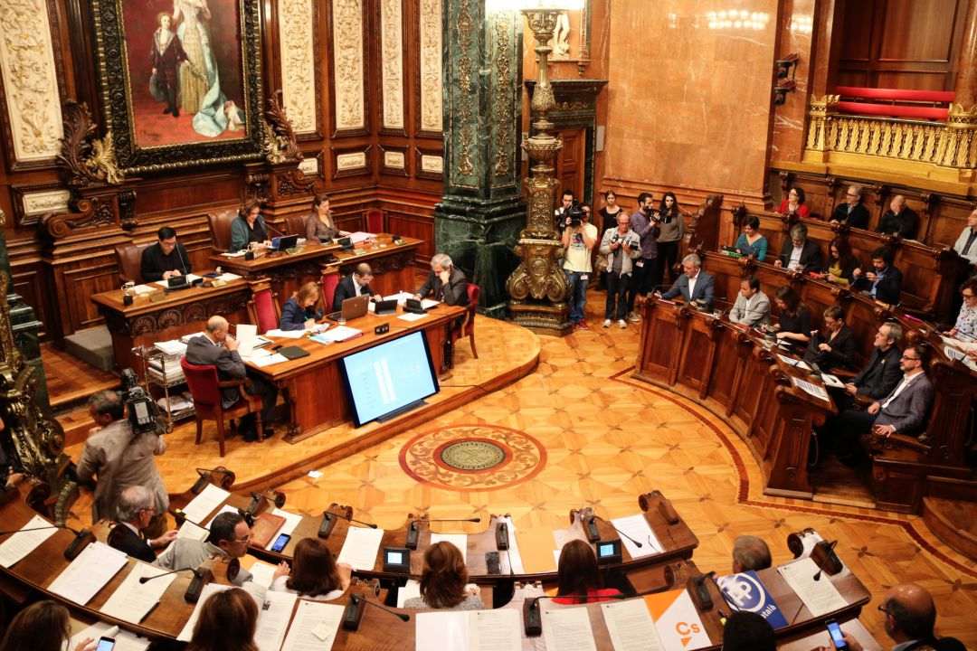 Imasgen del pleno de hoy del Ayuntamiento de Barcelona Imasgen del pleno de hoy del Ayuntamiento de Barcelona