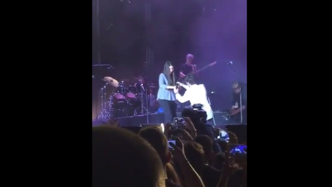Le pide matrimonio en el concierto de Melendi