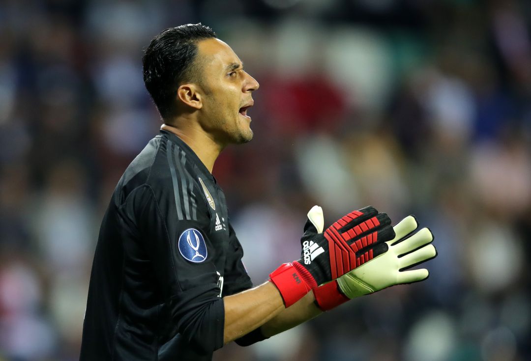 Keylor Navas durante el partido contra el Viktoria Plzen. Keylor Navas durante el partido contra el Viktoria Plzen.