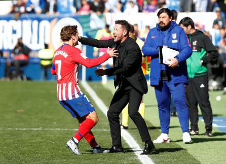 Griezmann y Simeone celebran el tanto Atlético Griezmann y Simeone celebran el tanto Atlético