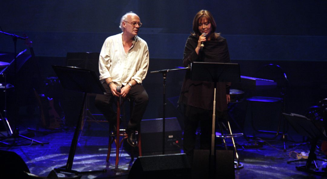 Joan Issac i Maria del Mar Bonet, a un concert en abril 2016. Joan Issac i Maria del Mar Bonet, a un concert en abril 2016.