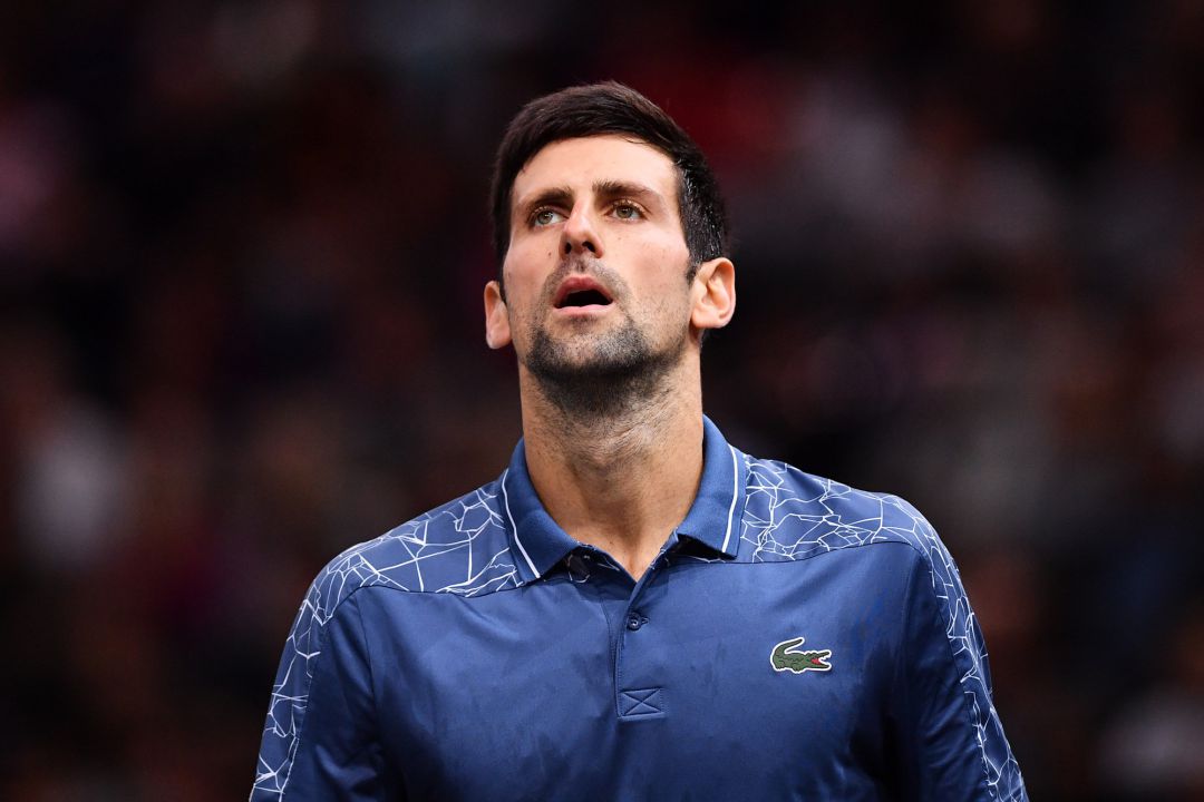 Djokovic, durante la final de París contra Khachanov. Djokovic, durante la final de París contra Khachanov.