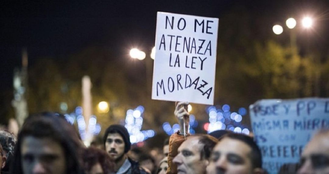 Una de las manifestaciones en contra de la ley mordaza Una de las manifestaciones en contra de la ley mordaza