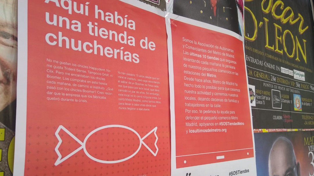 Los pequeños comercios del Metro lanzan un SOS
