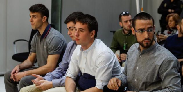 Los cuatro acusados durante el juicio Los cuatro acusados durante el juicio