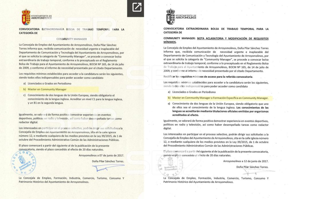 Arroyomolinos cambió los requisitos para favorecer al candidato del alcalde Arroyomolinos cambió los requisitos para favorecer al candidato del alcalde