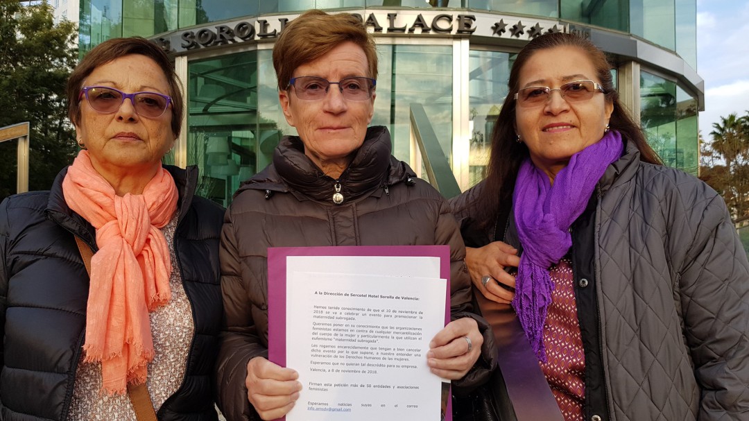 Organizaciones feministas se manifestarán frente al Sorolla Palace contra la gestación subrogada