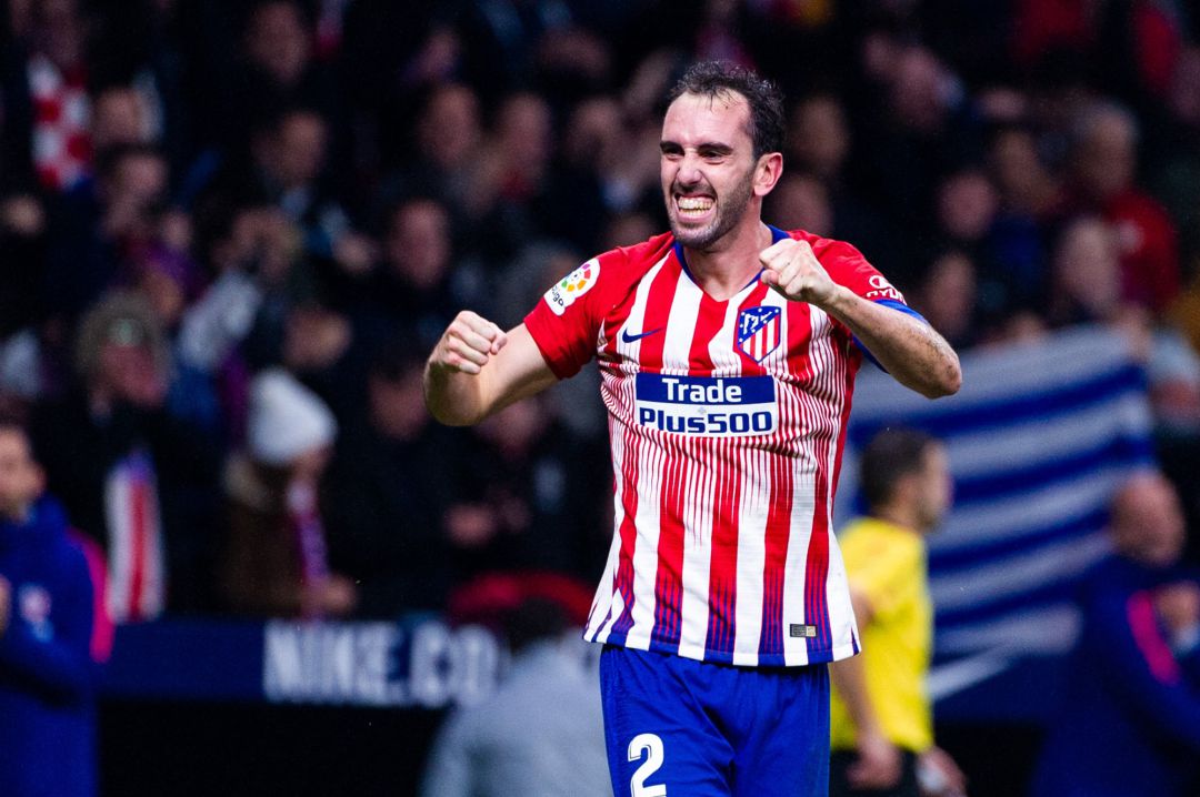 Godín tras marcar el gol de la victoria en el Wanda Godín tras marcar el gol de la victoria en el Wanda