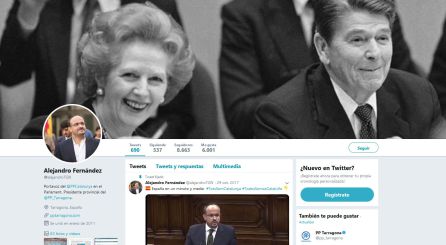 Ronald Reagan y Margaret Thatcher presiden la foto de fondo de perfil de Alejandro Fernández Ronald Reagan y Margaret Thatcher presiden la foto de fondo de perfil de Alejandro Fernández