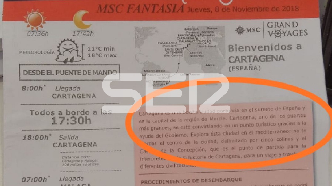 Cartagena se convierte en 'capital de la Región' gracias a la escala de un crucero