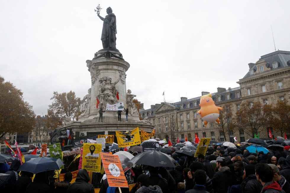 Protestas contra el Donald Trump por su participación en la ceremonia Protestas contra el Donald Trump por su participación en la ceremonia