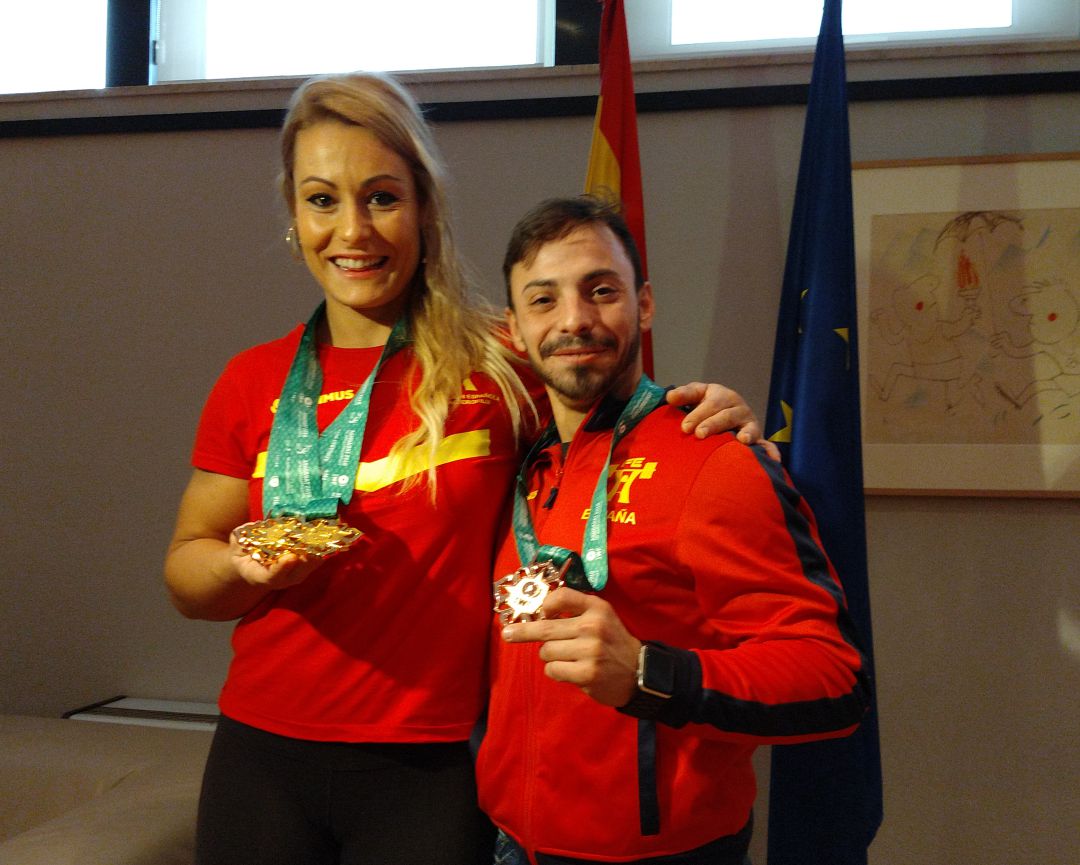 Lydia Valentín y Josué Brachi han sido recibidos este lunes por la presidenta del Consejo Superior de Deportes, María José Rienda, en la sede de este organismo en Madrid. Lydia Valentín y Josué Brachi han sido recibidos este lunes por la presidenta del Consejo Superior de Deportes, María José Rienda, en la sede de este organismo en Madrid.