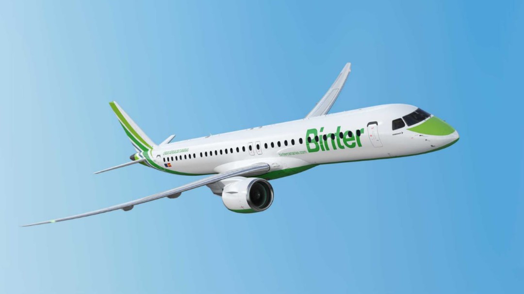 Llegan los primeros aviones Embraer de Binter Canarias