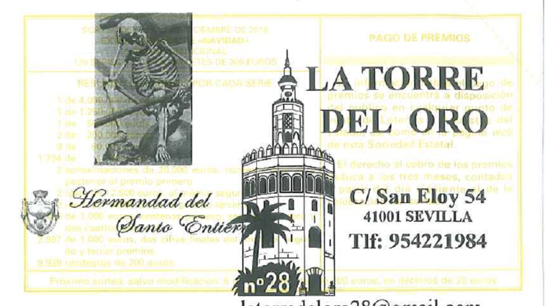 El Santo Entierro ilustra con La Canina su lotería de Navidad