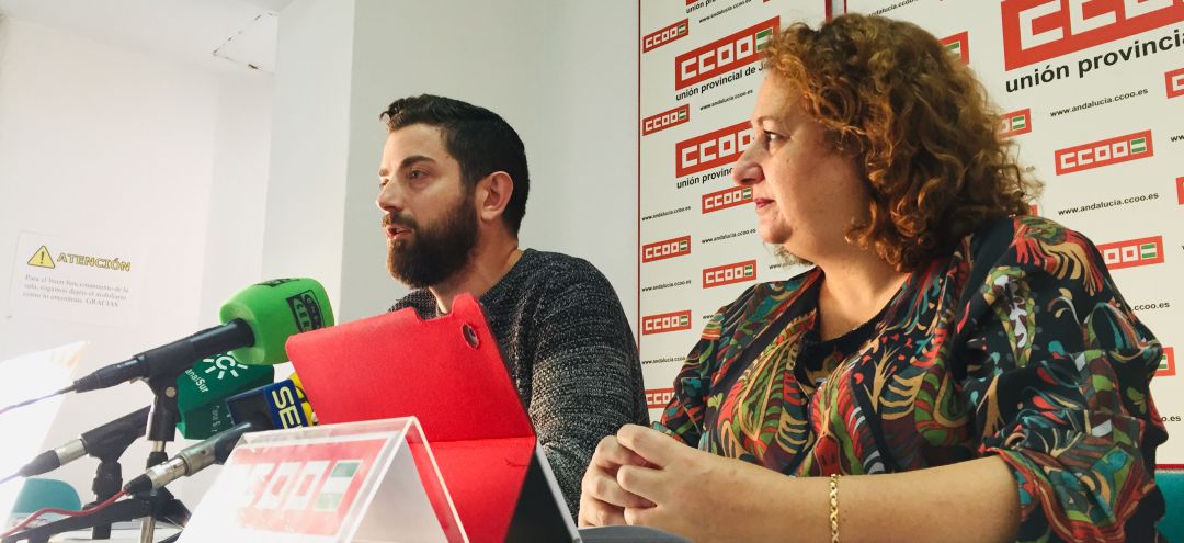 Francisco Cantero y Maria del Mar Torres, durante la rueda de prensa Francisco Cantero y Maria del Mar Torres, durante la rueda de prensa