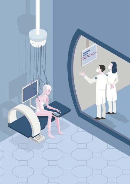 Ilustración de los hospitales del futuro. Ilustración de los hospitales del futuro.