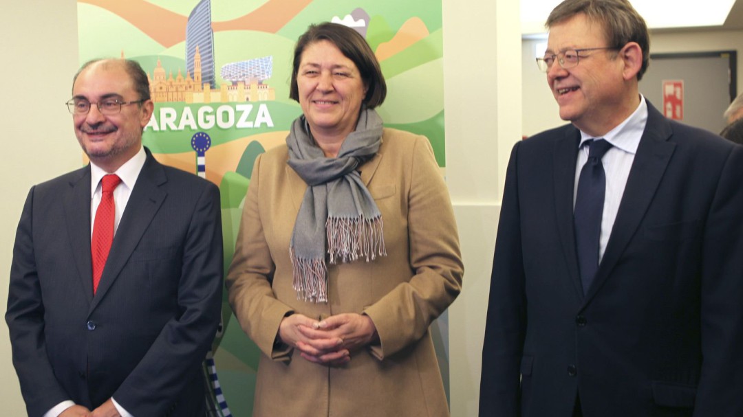 La comisaria de Transporte, optimista sobre el eje Sagunt-Zaragoza