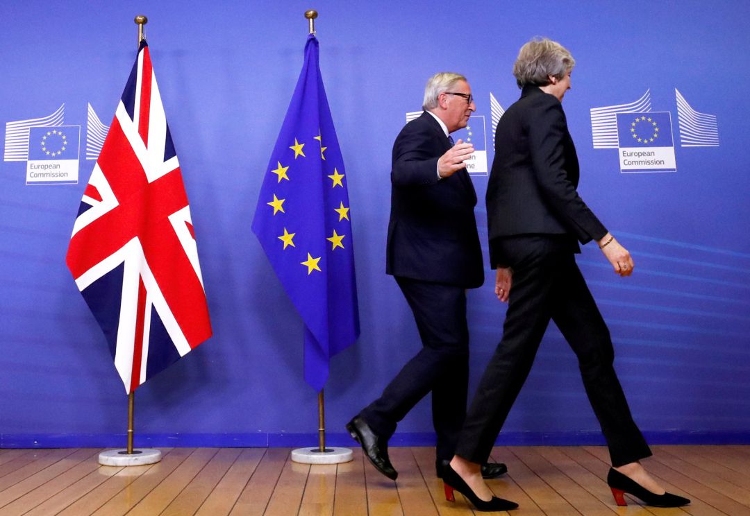 Theresa May y Jean-Claude Juncker en un encuentro en Bruselas Theresa May y Jean-Claude Juncker en un encuentro en Bruselas