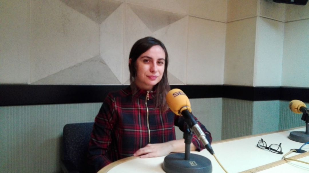 María Sánchez en los estudios de Radio Zamora María Sánchez en los estudios de Radio Zamora
