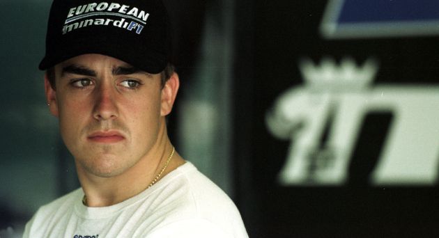 Fernando Alonso, en su etapa en Minardi. Fernando Alonso, en su etapa en Minardi.