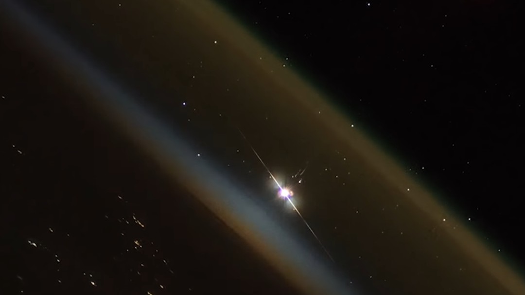 Así se ve el lanzamiento de un cohete desde la Estación Espacial Internacional