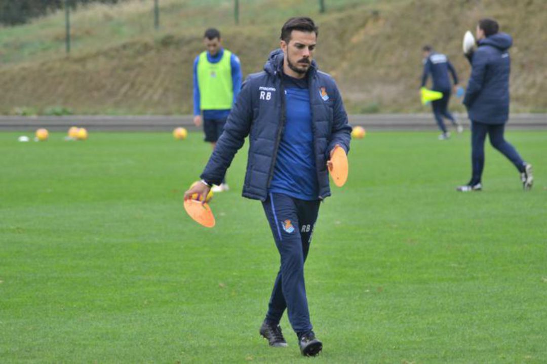 Rubén de la Barrera durante un entrenamiento en Zubieta Rubén de la Barrera durante un entrenamiento en Zubieta