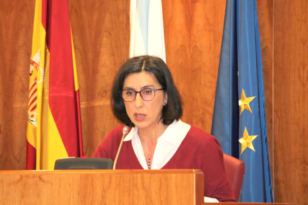 La portavoz de FOANPAS, Regina Ibáñez durante su intervención en el pleno municipal de Vigo La portavoz de FOANPAS, Regina Ibáñez durante su intervención en el pleno municipal de Vigo