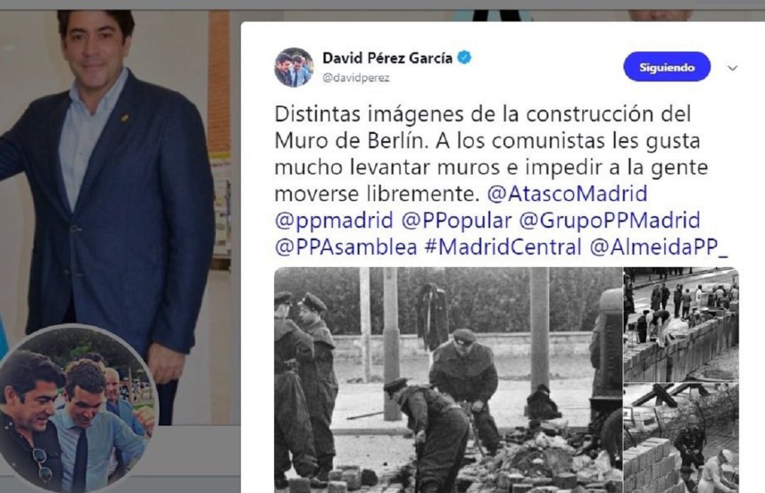 El tuit del dirigente del PP. El tuit del dirigente del PP.