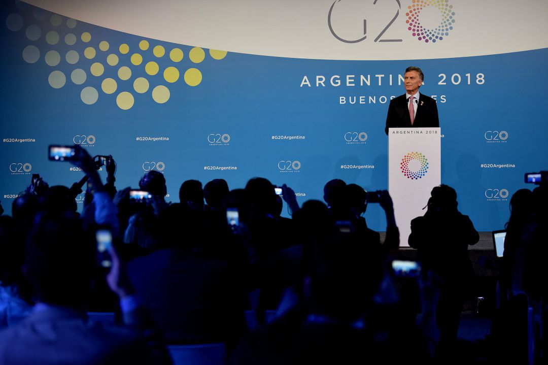 El presidente de Argentina, Mauricio Macri, en el G20 El presidente de Argentina, Mauricio Macri, en el G20