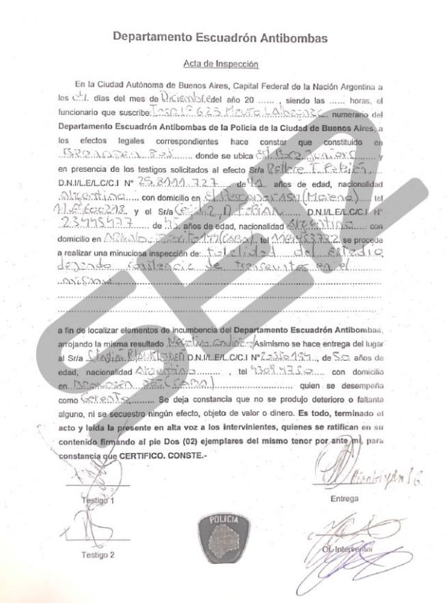 La policía argentina confirma que no hay peligro en La Bombonera La policía argentina confirma que no hay peligro en La Bombonera