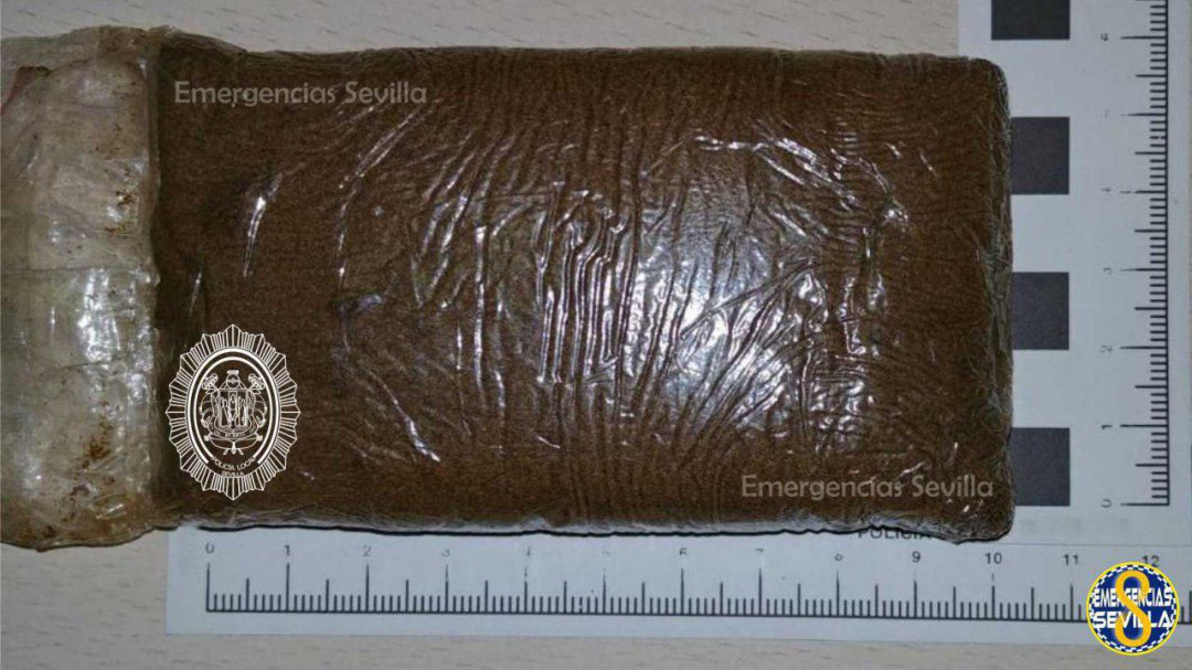 Detenido un conductor por llevar una tableta de hachís