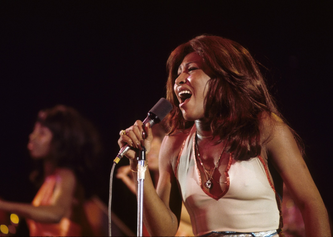 Tina Turner durante una actuación en 1973 Tina Turner durante una actuación en 1973