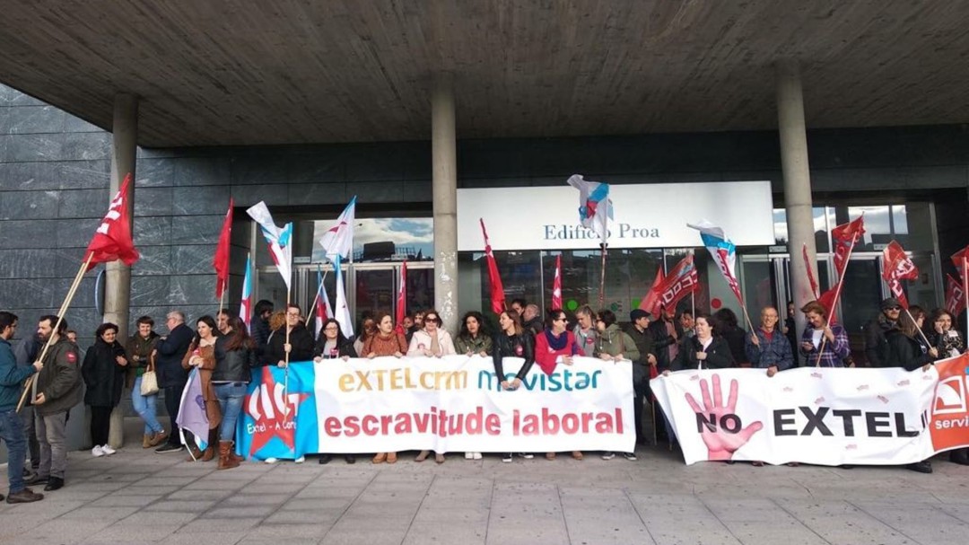 Huelga en Extel contra las jornadas excesivas y el impago de incentivos