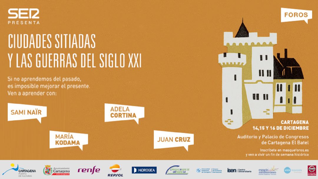 Cartagena acoge el "Foro de Ciudades Sitiadas: Las guerras del siglo XXI" del 14 al 16 de diciembre Cartagena acoge el "Foro de Ciudades Sitiadas: Las guerras del siglo XXI" del 14 al 16 de diciembre