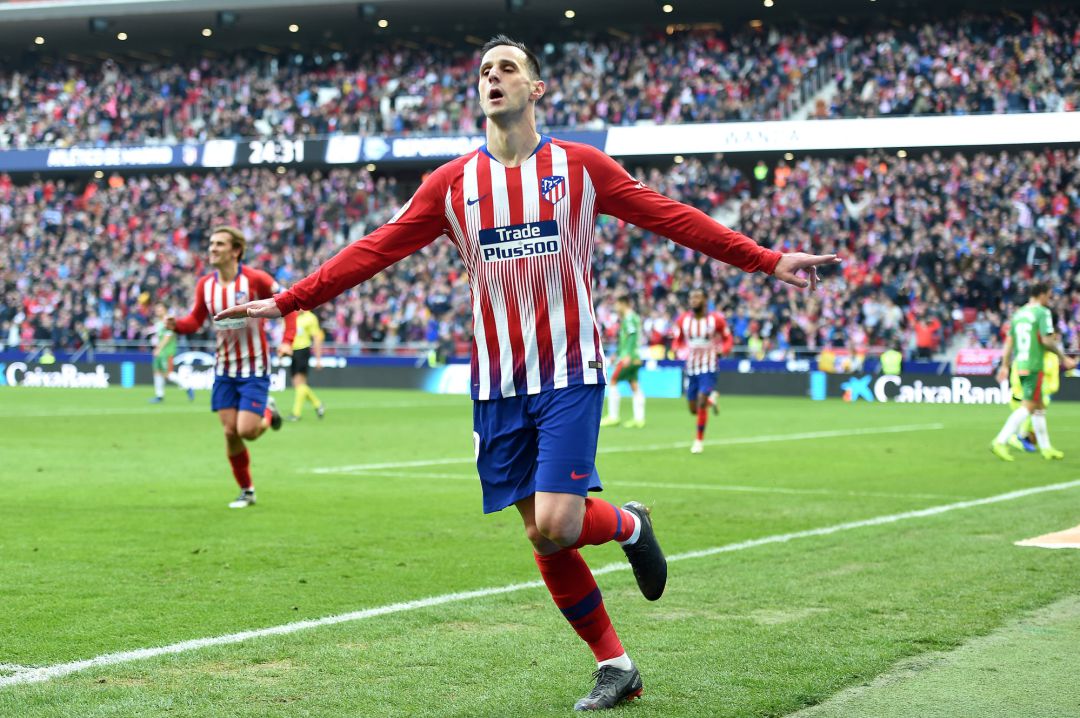 Kalinic celebra su primer gol en LaLiga con el Atlético Madrid Kalinic celebra su primer gol en LaLiga con el Atlético Madrid