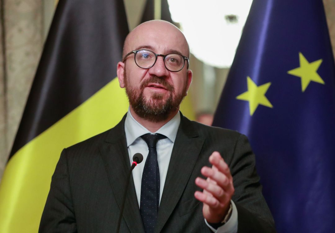 El presidente belga Charles Michel durante una rueda de prensa El presidente belga Charles Michel durante una rueda de prensa
