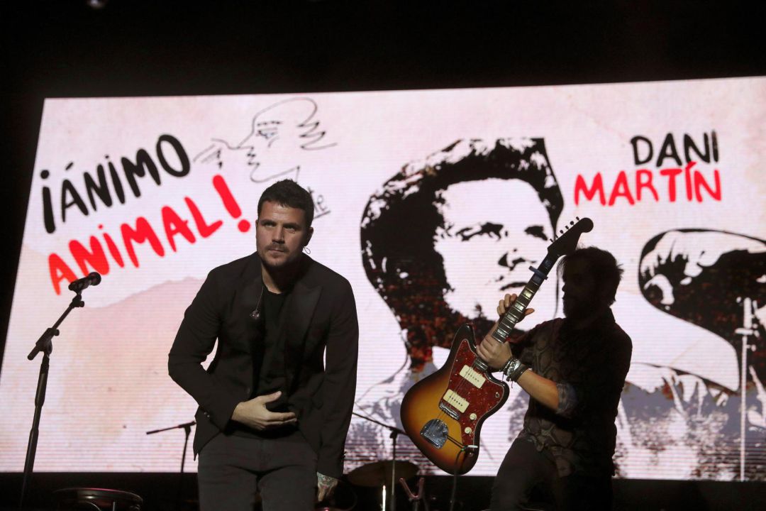 Dani Martín, durante su actuación en el concierto homenaje a Luis Eduardo Aute. Dani Martín, durante su actuación en el concierto homenaje a Luis Eduardo Aute.