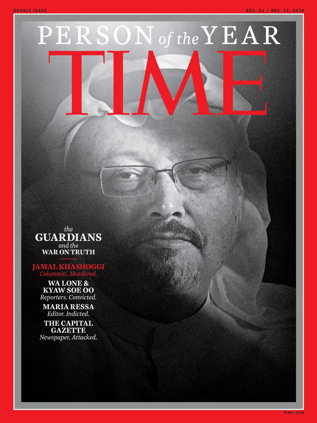 Khashoggi y otros 'guardianes' del periodismo, nombrados Personas del Año según la revista 'Time'. Khashoggi y otros 'guardianes' del periodismo, nombrados Personas del Año según la revista 'Time'.