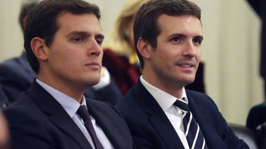 Albert Rivera y Pablo Casado, en una fotografía de archivo. Albert Rivera y Pablo Casado, en una fotografía de archivo.