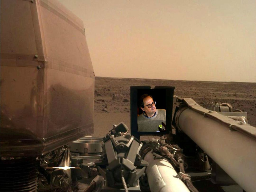 Montaje fotografíco de la sonda Insight y el president Quim Torra. Montaje fotografíco de la sonda Insight y el president Quim Torra.