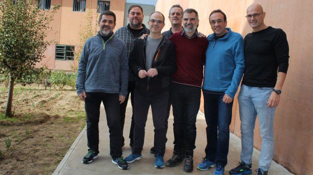 Dirigentes independentistas encarcelados en el centro penitenciario de Lledoners Dirigentes independentistas encarcelados en el centro penitenciario de Lledoners