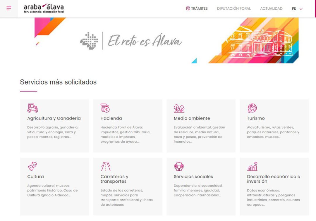 La diputación alavesa estrena web
