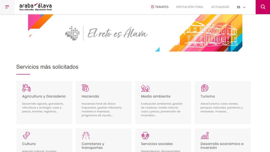 La diputación alavesa estrena web