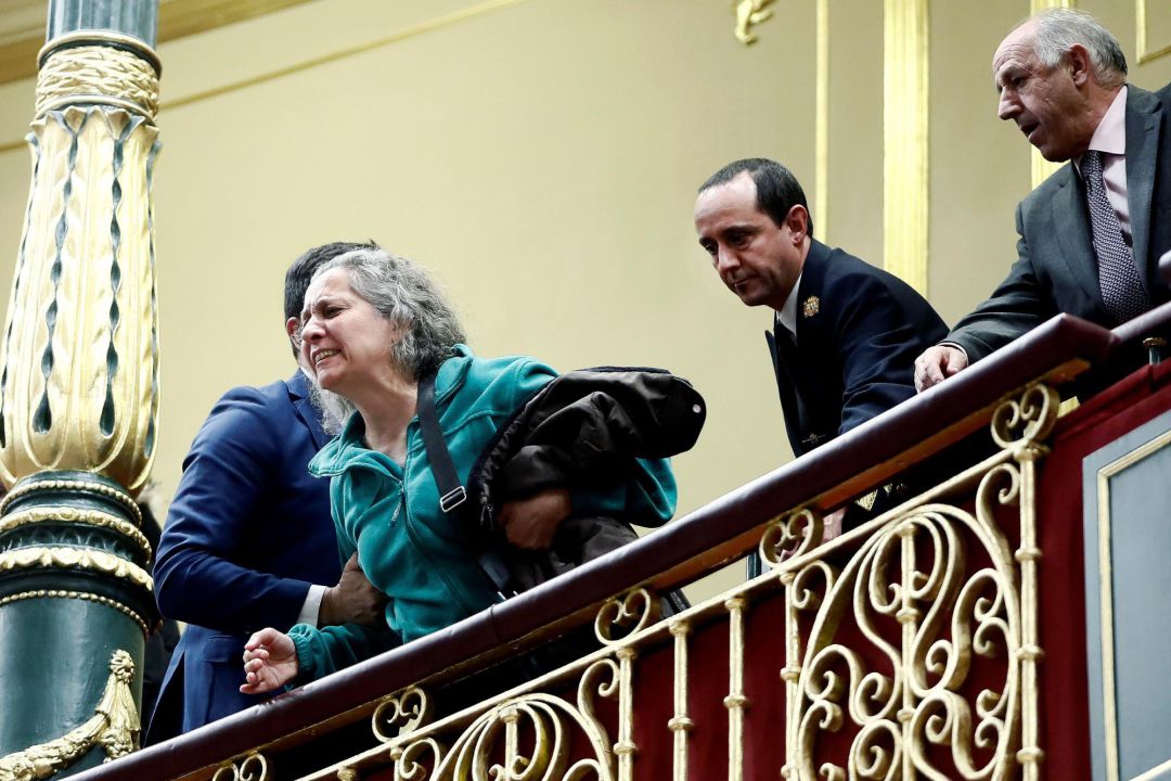 Miembros de la Plataforma de Afectados por la Hipoteca (PAH) han sido desalojados del pleno del Congreso este jueves Miembros de la Plataforma de Afectados por la Hipoteca (PAH) han sido desalojados del pleno del Congreso este jueves