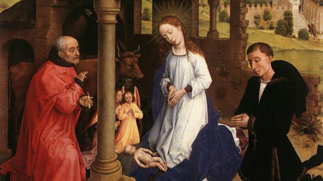 Rogier van der Weyden.Tríptico de la Epifanía 'El Altar Middelburg o tríptico Bladelin', hacia 1450, en la Gemäldegalerie de Berlín. Rogier van der Weyden.Tríptico de la Epifanía 'El Altar Middelburg o tríptico Bladelin', hacia 1450, en la Gemäldegalerie de Berlín.