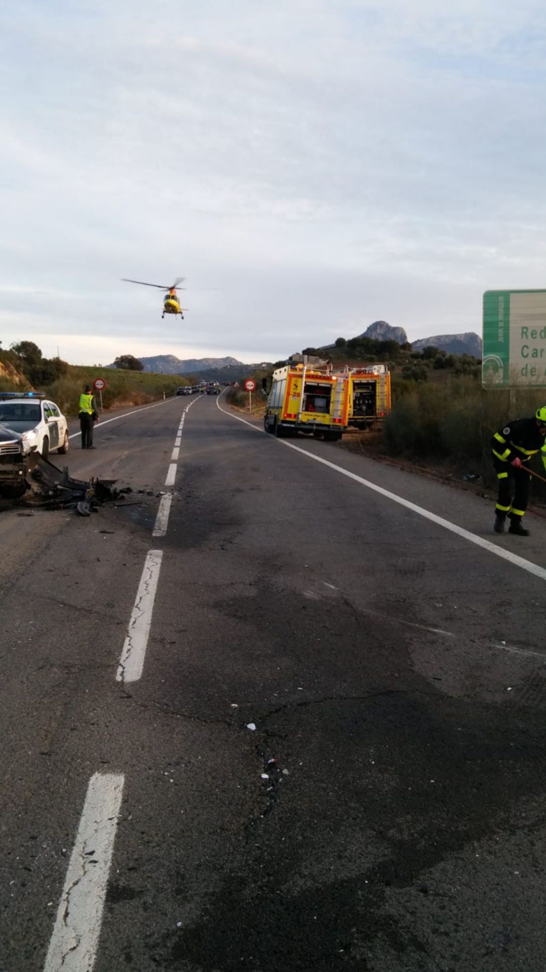Accidente de tráfico en la sierra Accidente de tráfico en la sierra