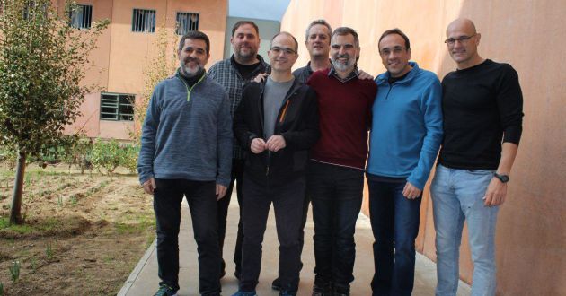Dirigentes independentistas encarcelados en el centro penitenciario de Lledoners Dirigentes independentistas encarcelados en el centro penitenciario de Lledoners