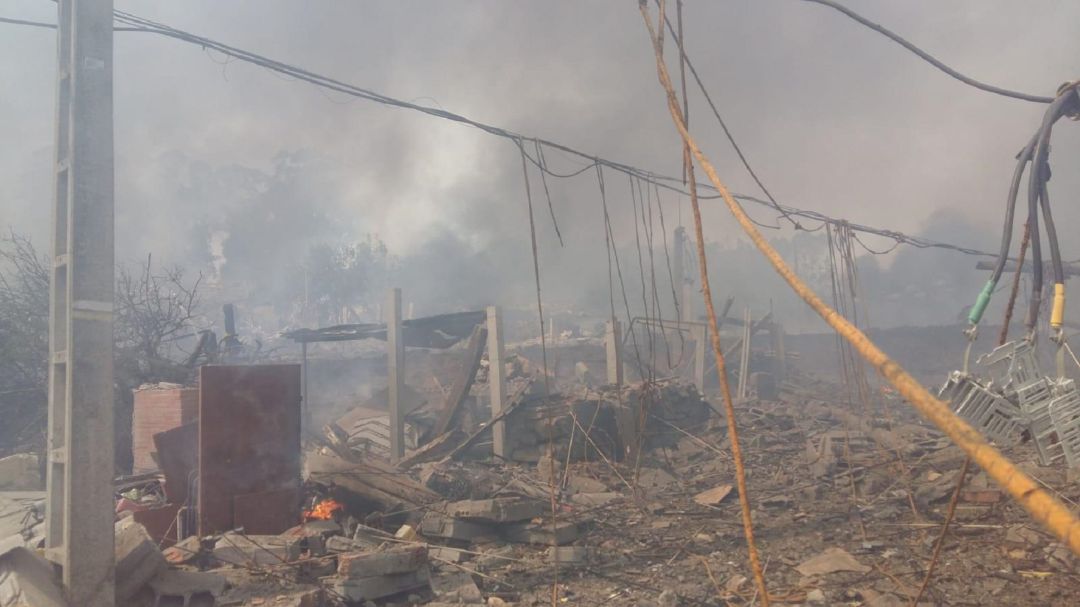 Imagen de la zona próxima al epicentro de la explosión en Paramos (Tui) Imagen de la zona próxima al epicentro de la explosión en Paramos (Tui)
