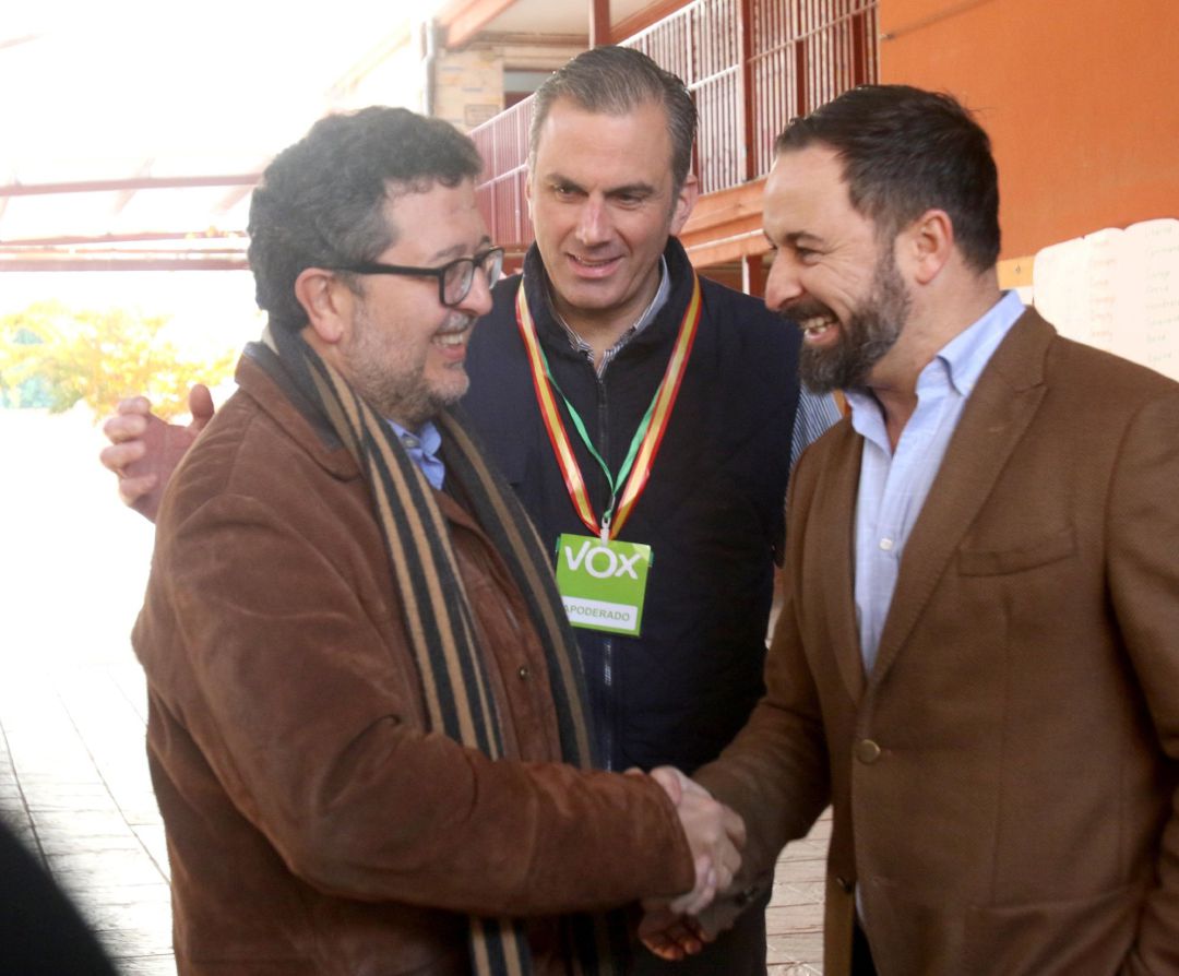 Francisco Serrano, Javier Ortega y Santiago Abascal. Francisco Serrano, Javier Ortega y Santiago Abascal.